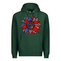 Sports Green American flag leopard sunflower Premium Hoodie - Zillion Design Studio