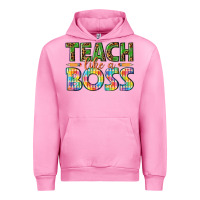 Fuchsia Pink teach like a boss Urban Hoodie - texasbilliewilder