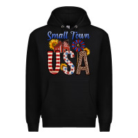 Black small town usa Premium Hoodie - Zillion Design Studio
