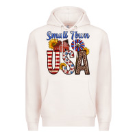 Pale Pink small town usa Premium Hoodie - Zillion Design Studio