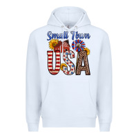 White small town usa Premium Hoodie - Zillion Design Studio