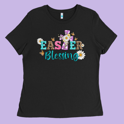 Easter Blessing With  Cross Ladies Tee Designed By Artiststas
