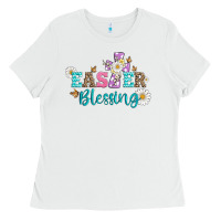 White easter blessing with  cross Ladies Tee - Artiststas