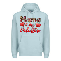 Blue Mist mama is my valentine Premium Hoodie - RanaPortraitStore