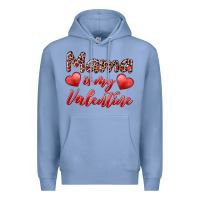 Colony Blue mama is my valentine Premium Hoodie - RanaPortraitStore