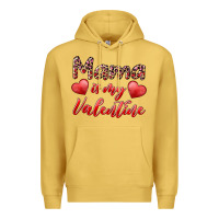Antique Gold mama is my valentine Premium Hoodie - RanaPortraitStore