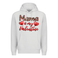 Dove Grey mama is my valentine Premium Hoodie - RanaPortraitStore