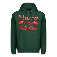 Sports Green mama is my valentine Premium Hoodie - RanaPortraitStore