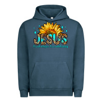 Pigment Midnight Navy jesus it s not religion it s a relationship Urban Hoodie - Zillion Design Studio