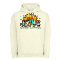 Pigment Pistachio jesus it s not religion it s a relationship Urban Hoodie - Zillion Design Studio