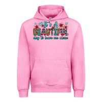 Fuchsia Pink it s a beautiful day to leave me alone Urban Hoodie - Zillion Design Studio