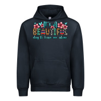 Navy it s a beautiful day to leave me alone Urban Hoodie - Zillion Design Studio