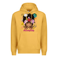 Afro Messy Bun Teacherlife Premium Hoodie | Teevron
