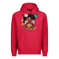 Cardinal afro messy bun teacherlife Premium Hoodie - texasbilliewilder