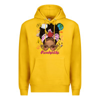 Lemon afro messy bun teacherlife Premium Hoodie - texasbilliewilder