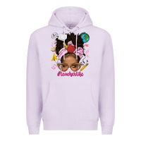 Lilac afro messy bun teacherlife Premium Hoodie - texasbilliewilder