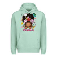 Seafoam afro messy bun teacherlife Premium Hoodie - texasbilliewilder