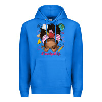 True Royal afro messy bun teacherlife Premium Hoodie - texasbilliewilder