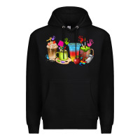 Black art teacher coffee cups Premium Hoodie - texasbilliewilder
