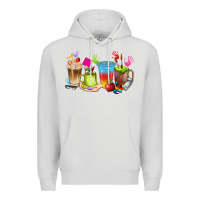 Dove Grey art teacher coffee cups Premium Hoodie - texasbilliewilder