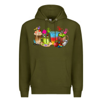Army Green art teacher coffee cups Premium Hoodie - texasbilliewilder