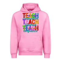 Fuchsia Pink teach compassion teach kindness teach confidence Urban Hoodie - texasbilliewilder