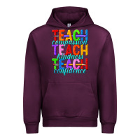 Mauve Wine teach compassion teach kindness teach confidence Urban Hoodie - texasbilliewilder