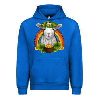 Cobalt st patricks day baby sheep shamrocks gold rainbow Urban Hoodie - RanaPortraitStore