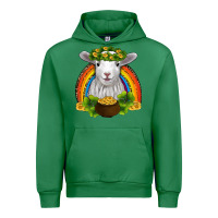 Emerald st patricks day baby sheep shamrocks gold rainbow Urban Hoodie - RanaPortraitStore