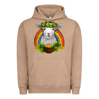 Pigment Burro st patricks day baby sheep shamrocks gold rainbow Urban Hoodie - RanaPortraitStore