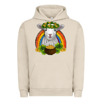Pigment French Oak st patricks day baby sheep shamrocks gold rainbow Urban Hoodie - RanaPortraitStore