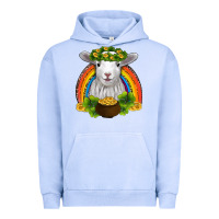 Pigment Grape Ice st patricks day baby sheep shamrocks gold rainbow Urban Hoodie - RanaPortraitStore