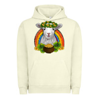 Pigment Pistachio st patricks day baby sheep shamrocks gold rainbow Urban Hoodie - RanaPortraitStore