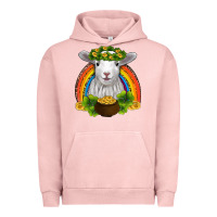 Pigment Salmon st patricks day baby sheep shamrocks gold rainbow Urban Hoodie - RanaPortraitStore