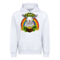 White st patricks day baby sheep shamrocks gold rainbow Urban Hoodie - RanaPortraitStore