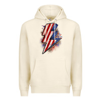 Tofu leopard american flag lightning bolt Premium Hoodie - Zillion Design Studio