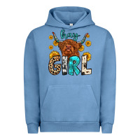 Pigment Pebble Blue hay girl Urban Hoodie - Zillion Design Studio