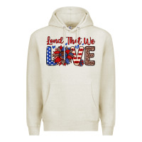 Oatmeal Heather land that we love Premium Hoodie - Zillion Design Studio