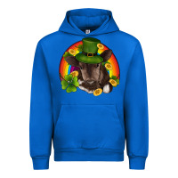 Cobalt st patricks day baby cow shamrock rainbow gold Urban Hoodie - RanaPortraitStore