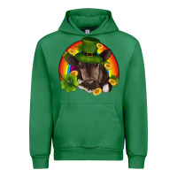 Emerald st patricks day baby cow shamrock rainbow gold Urban Hoodie - RanaPortraitStore