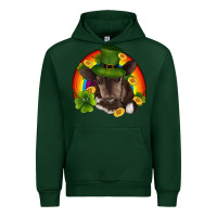 Forest Green st patricks day baby cow shamrock rainbow gold Urban Hoodie - RanaPortraitStore