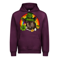 Mauve Wine st patricks day baby cow shamrock rainbow gold Urban Hoodie - RanaPortraitStore