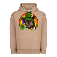 Pigment Burro st patricks day baby cow shamrock rainbow gold Urban Hoodie - RanaPortraitStore