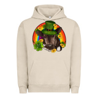 Pigment French Oak st patricks day baby cow shamrock rainbow gold Urban Hoodie - RanaPortraitStore