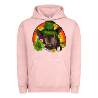 Pigment Salmon st patricks day baby cow shamrock rainbow gold Urban Hoodie - RanaPortraitStore