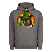 Pigment Tornado st patricks day baby cow shamrock rainbow gold Urban Hoodie - RanaPortraitStore