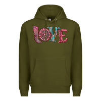 Army Green valentine's day love with boots and gemstone Premium Hoodie - RanaPortraitStore