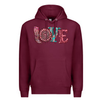 Burgundy valentine's day love with boots and gemstone Premium Hoodie - RanaPortraitStore