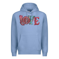 Colony Blue valentine's day love with boots and gemstone Premium Hoodie - RanaPortraitStore
