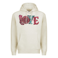 Oatmeal Heather valentine's day love with boots and gemstone Premium Hoodie - RanaPortraitStore